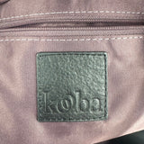 women Kooba Pebbled Leather Backpack Black Purse 13" x 12" x5"