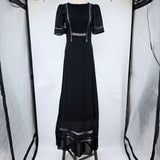 women Reformation Patchouli Maxi Black Dress 4