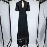 women Reformation Patchouli Maxi Black Dress 4