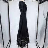 women Reformation Patchouli Maxi Black Dress 4