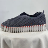 women Ilse Jacobsen Tulip 139 Slip-Ons Dusty Blue Orange Cream Shoes 41/9.5
