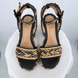 women Sam Edelman Iliana Platform Sandals Black Tan Shoes 7