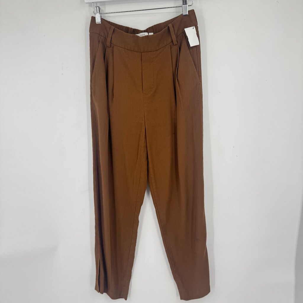 women Vince Ankle Length Trousers Brown Pants S
