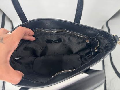 women Kate Spade NWOT Glimmer Small Satchel Black Purse 10" x 8" x 4"