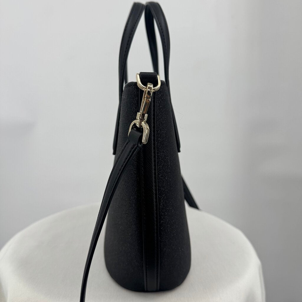women Kate Spade NWOT Glimmer Small Satchel Black Purse 10" x 8" x 4"