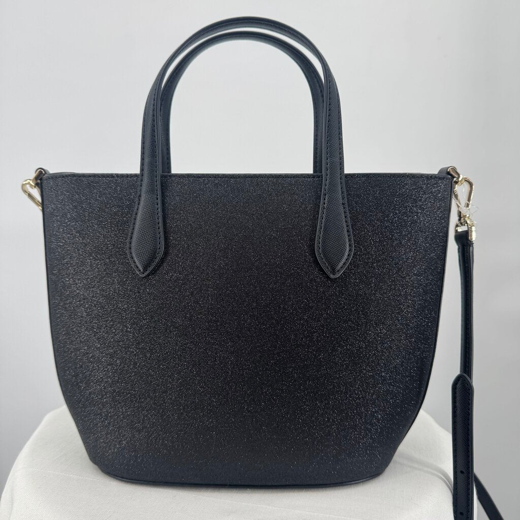 women Kate Spade NWOT Glimmer Small Satchel Black Purse 10" x 8" x 4"