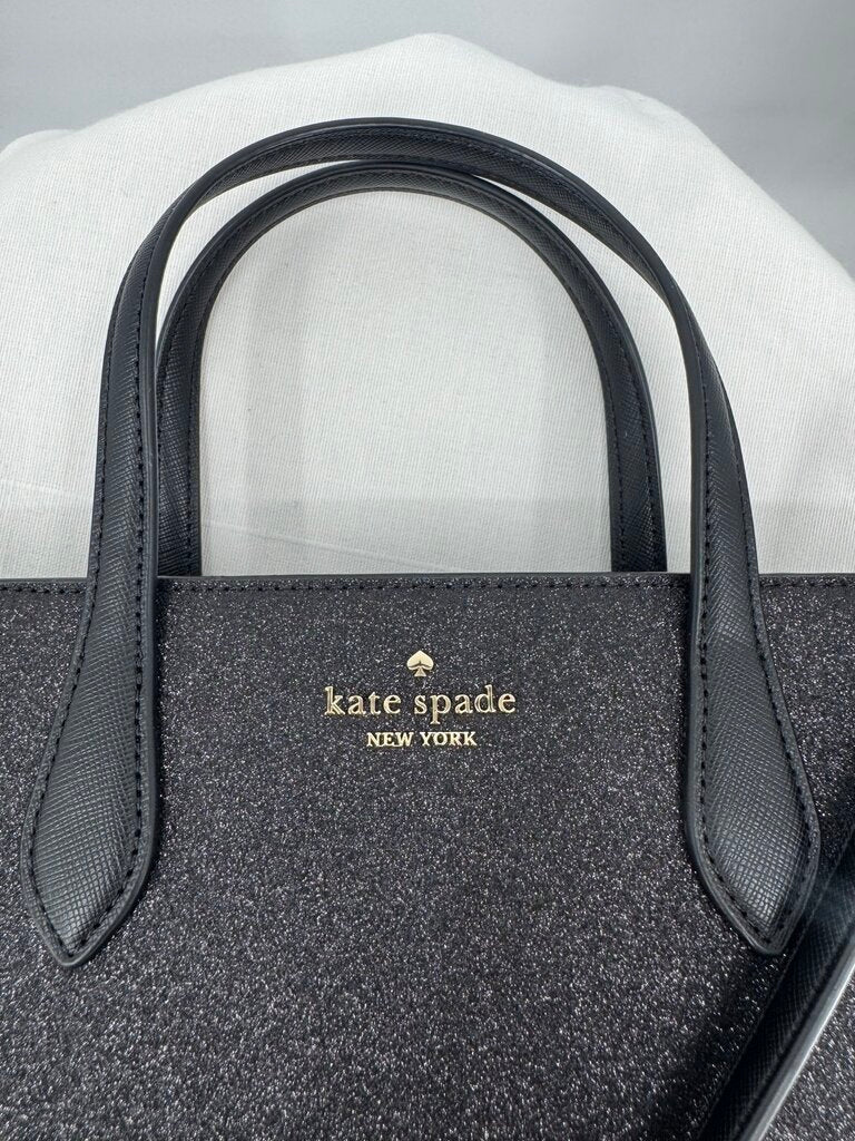 women Kate Spade NWOT Glimmer Small Satchel Black Purse 10" x 8" x 4"