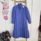 Vintage Nelson Hall Long Purple Down Filled Puffer Coat Size Small