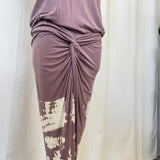 Young Fabulous & Broke Purple Spiral Ruched High Low Maxi Dress Size Small
