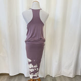 Young Fabulous & Broke Purple Spiral Ruched High Low Maxi Dress Size Small