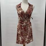 Urban Outfitters Deja Sleeveless Button-Front Wrap Dress Size Medium