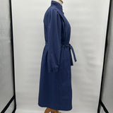 Vintage London Fog Blue Belted Trench Coat Women's Size 6 Petite