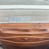 Vintage Dooney & Bourke Tan and Chestnut Brown Leather Crossbody Purse