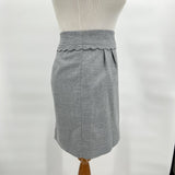 NWT J Crew Scallop Waist Gray Wool Pencil Skirt 4