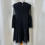 NY 77 Black Semi Polka Dot Dress Size 2
