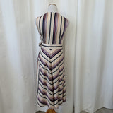 Karen Millen Striped Faux Wrap Dress Size 8