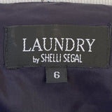 Laundry by Shelli Segal Navy & White Polka Dot Dress Size 6