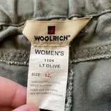 Woolrich Olive Green Cotton Twill Pants Size 12
