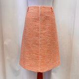 Hugo Boss Neon Orange & Cream Tweed Pencil Skirt Size 8