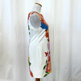 Tracy Reese Sleeveless White Dress with Floral Design Size 8