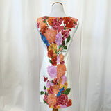 Tracy Reese Sleeveless White Dress with Floral Design Size 8