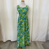 McInerny by Diane Vintage Floral Maxi Dress Women's Size Small