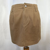 A.P.C Khaki 100% Cotton Mini Skirt Size Small