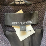 Jones New York Deep Purple Wool Blend Coat Women's Size 6