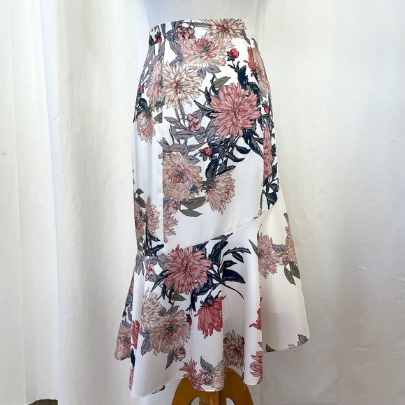 Antonio Melani Marie White Floral Skirt Size 4