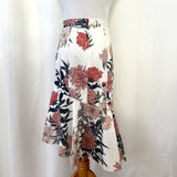Antonio Melani Marie White Floral Skirt Size 4