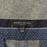 Banana Republic Aiden Fit Wool Blend Herringbone Trousers Size 35x32