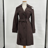 Kenneth Cole Reaction Women's Brown Cotton Trench Coat Medium