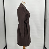 Kenneth Cole Reaction Women's Brown Cotton Trench Coat Medium