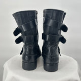 Anthropologie Dolce Vita Black Leather Ferin Boots Women's Size 7.5