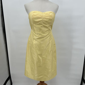 New with Tags Banana Republic BR Monogram Lela Provence Yellow Taffeta Silk Dress Women's Size 8