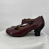 Miz Mooz Burgundy Trina Leather Heel Women's Size 7.5