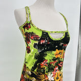 Save The Queen Bold Colorful Abstract Pattern Mini Tank Dress Women's Size Extra Large